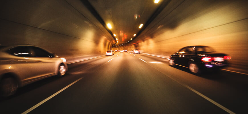 drive safely through a tunnel