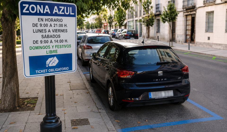 Los colores de las líneas de aparcamiento